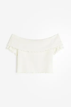 H&M Ribbed off-the-shoulder top