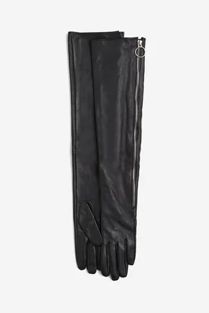 Louis Vuitton Ponyhair And Leather Long Gloves - Black Winter