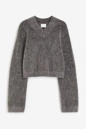 H&M Cropped mohair-blend jumper