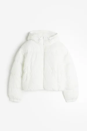 H&M + Hooded Faux Fur Jacket