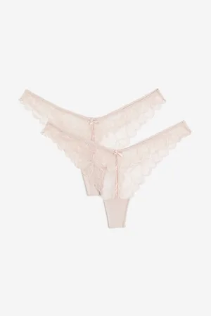 10-pack Lace Thong Briefs