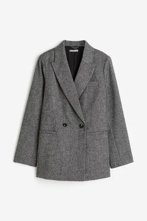 Bimba Y Lola Peak-lapel Double-breasted Blazer in Black