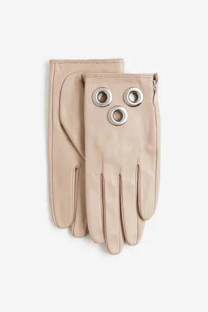 H and outlet m leather gloves