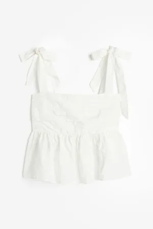 H&M Tie-strap peplum top