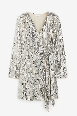 H&M Sequined wrap dress