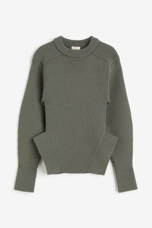 H&M Slit-detail rib-knit jumper