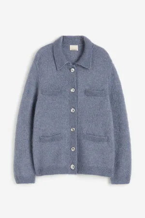 H&M Mohair-blend collared cardigan