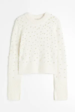 H&M Bead-embellished jumper