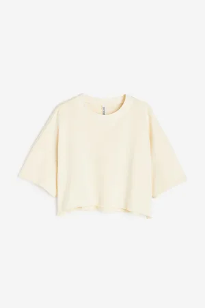 H&M Cropped short-sleeved sweatshirt