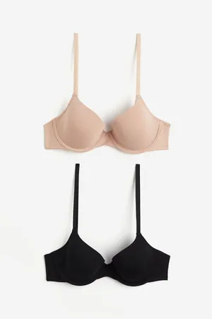 Plunge Push-Up Micro And Fishnet Straight Back Bra