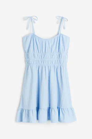 H&M Smocked-waist textured dress