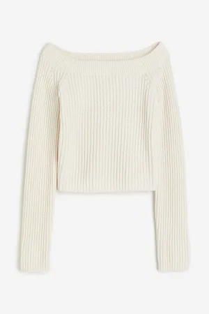 H&M Off-the-shoulder Crop Top