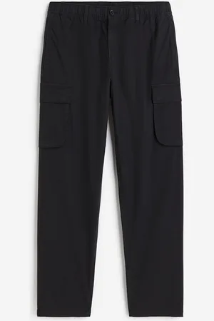 H&M Twill Cargo Pants Black, $29, H & M