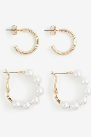 H and m sale pearl earrings