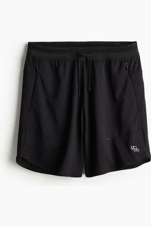 DryMove™ Stretch Sports Shorts with Zipper Pockets - Dark gray/color-block  - Men