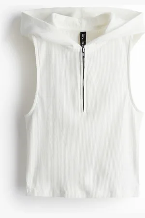 H&M Ribbed sleeveless hoodie