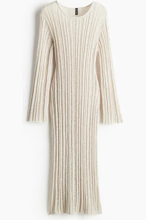 H&M Ladder-stitch-look knitted dress