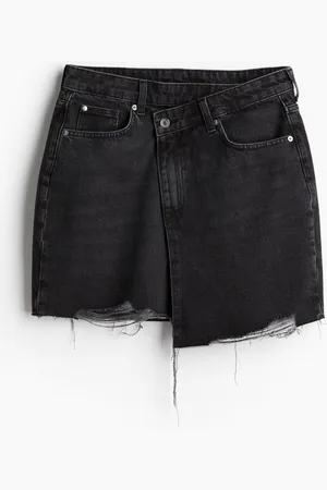 H&M Wrapover-waist denim skirt