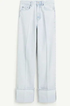 H&M Straight High Fold-up jeans