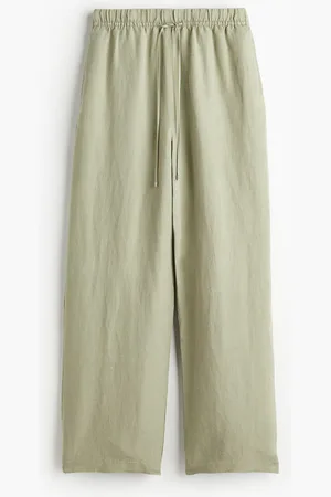 H&M Linen-blend pull-on trousers