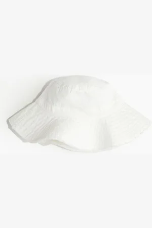 H&M Frayed-edge cotton bucket hat