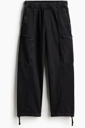 Men - Blue Baggy Fit Cargo Pants - Size: 30/32 - H&M