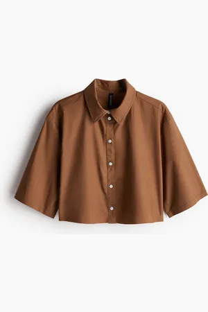 H&M Cropped cotton shirt