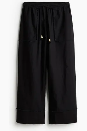 H&M Wide linen-blend trousers