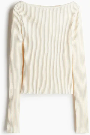 H&M Rib-knit boat-neck top