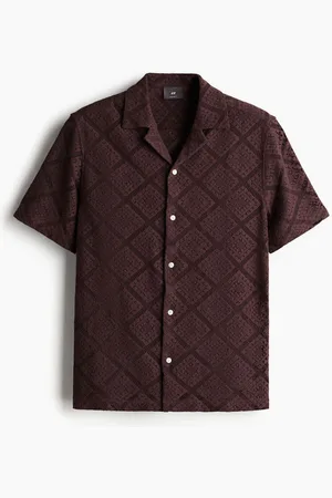 H&M Regular Fit Crochet-look resort shirt