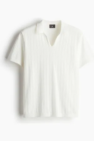 H&M Regular Fit Ribbed polo shirt
