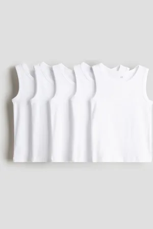 H&M 5-pack cotton vest tops