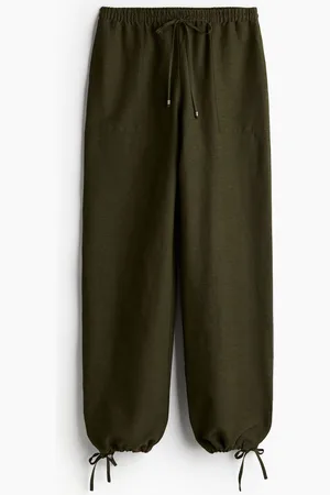 H&M Linen-blend pull-on trousers
