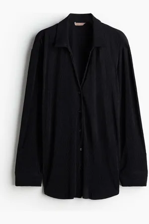H&M Crinkled loungewear shirt