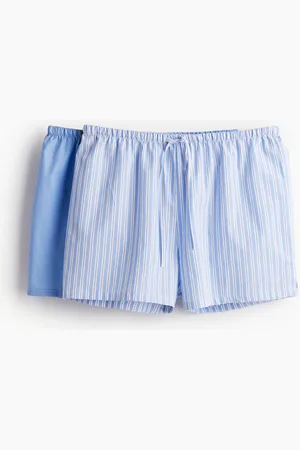 H&M 2-pack cotton poplin pyjama shorts