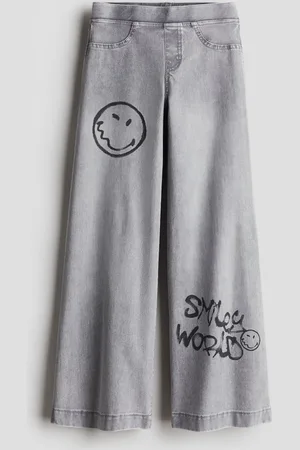 H&M Wide denim-look trousers
