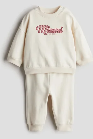 H&M 2-piece text-motif set