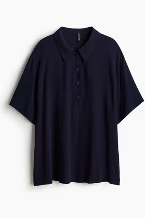 H&M Sheer crêpe polo shirt