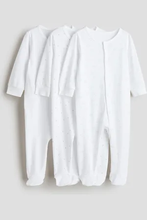 H&M 3-pack cotton sleepsuits