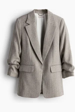 H&M Gathered-sleeve blazer