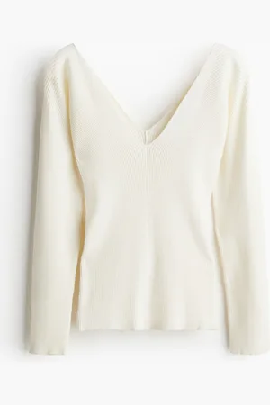 H&M Rib-knit V-neck top