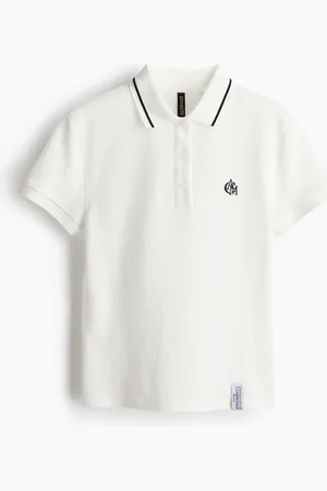 H&M Embroidered-motif piqué polo shirt
