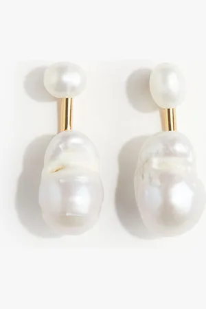 H&M Gold-plated pearl earrings