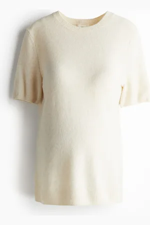 H&M MAMA Short-sleeved fine-knit top