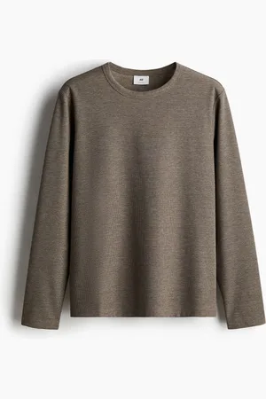H&M Regular Fit Long-sleeved waffled top