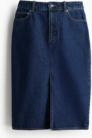 Knee length denim skirt 5xl best sale