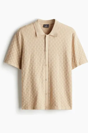 H&M Regular Fit Textured-knit shirt