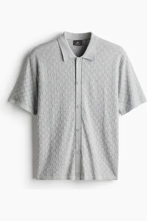 H&M Regular Fit Textured-knit shirt