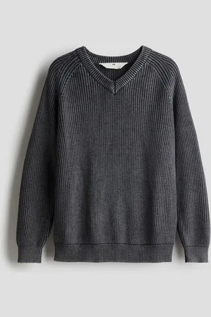 H&M Rib-knit V-neck jumper