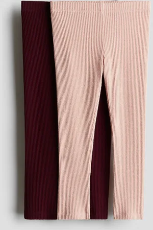 H&M 2-pack rib-knit leggings